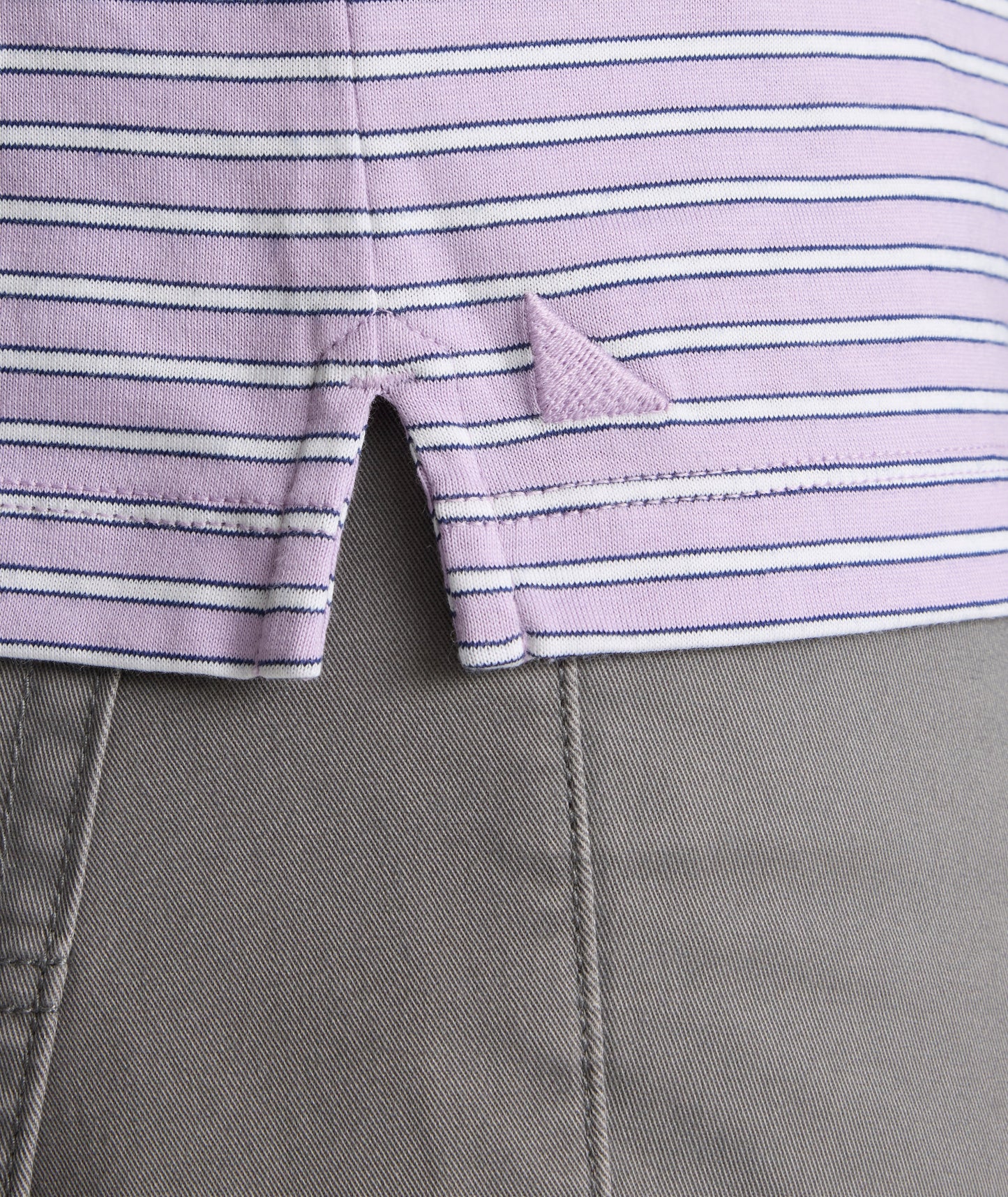 Striped Jersey Performance Polo