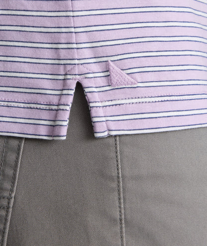 Striped Jersey Performance Polo